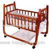 Brown Wooden Design Automatic Baby Swing Bed with Brakes 99*61*85cm