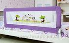 Adjustable Toddler Bed Guard Rail Metal Bed Rail for Children , Purple