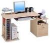 Unsteamed Beech Computer Wooden Office Desk with CD Rack / Small Drawers DX-202