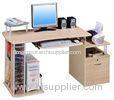 Unsteamed Beech Computer Wooden Office Desk with CD Rack / Small Drawers DX-202