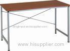 Simple Standing Rectangle Dining Table , Steel Wood Home Desk Furniture DX-8019