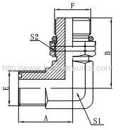 90 degree ORFS male with SAE o-ring male adapter boss elbow hydraulic Adapter