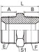 NPT Hydraulic Male/BSPT Male Tube end fittings