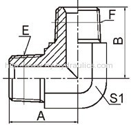 NPT male to male elbow 90 degree adapter fitting