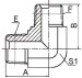 NPT male to male elbow 90 degree adapter fitting