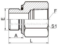 METRIC male L seriesISO6149-3/ NPT female Tube fittings