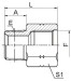 NPT male/ SAE female ISO11926-1 Tube fittings