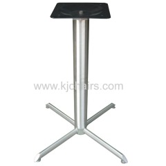 restaurant dining table with stainless steel cross table base