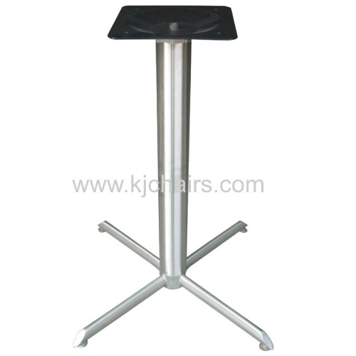 restaurant dining table with stainless steel cross table base