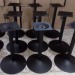 black cast iron table base