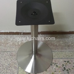brushed stainless steel table base