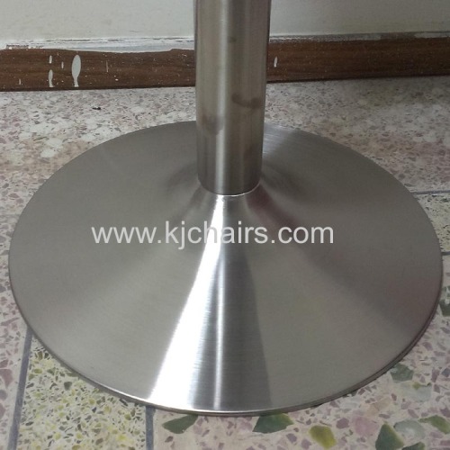 brushed stainless steel table base