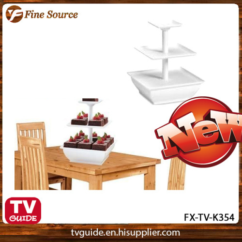 3-Tier Stand Snack Server Plastic food server