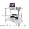 Small 7mm Tempered Glass Modern Glass Computer Desk 80 * 45 * 76 cm DX-8801