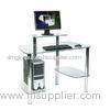 Small Modern Glass Computer Desk For Home Clear 7mm Tempered Glass DX-8805
