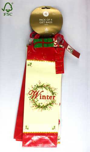 CHRISTMAS wine gift bag