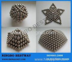 Tiny magnetic balls for construction