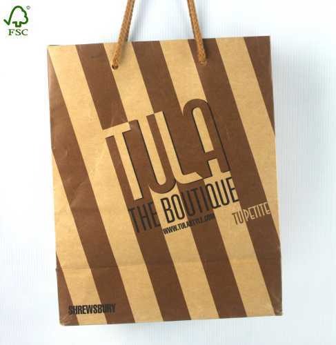 Promotional kraft paper shopping bag