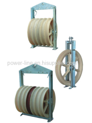 Overhead line transmission pulley block for stringing 26-31mm conductors