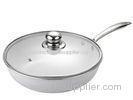 White Aluminum Cookware Frying Pan With Lid , Ceramic Coated