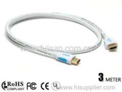 High speed braided HDMI Lead Cable for HDTV 3m Supports 1080p HDTV