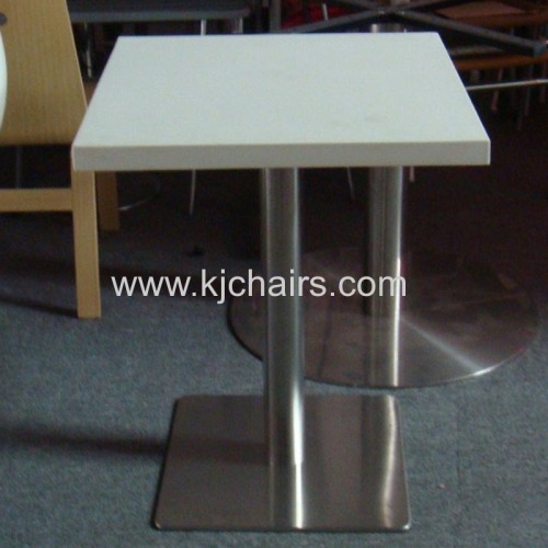 artificial stone top with stainless steel base restaurant dining table