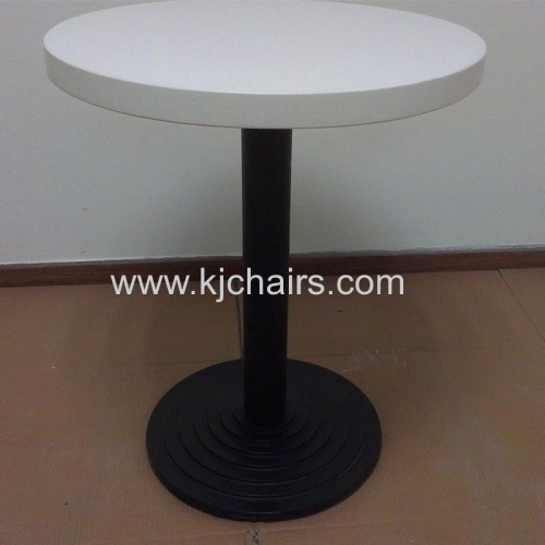 artificial stone top round restaurant table