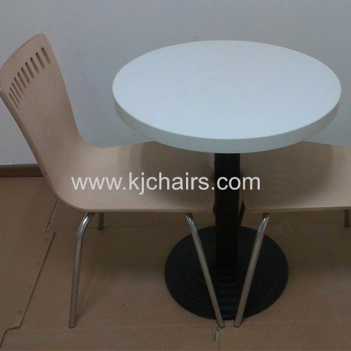 artificial stone top round restaurant table
