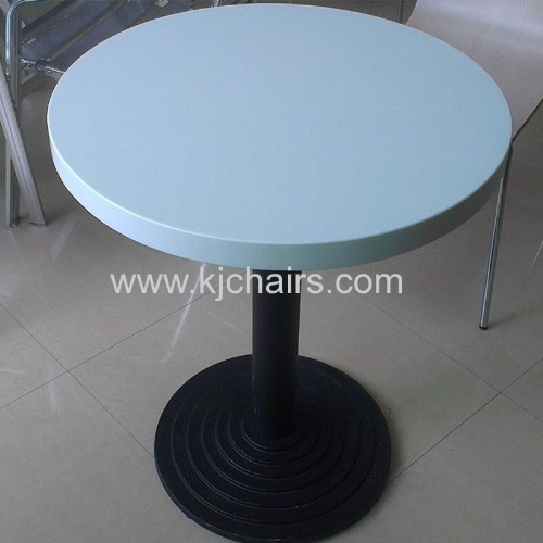 artificial stone top round restaurant table