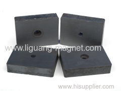 Y30H Block ferrite magnet with counterbore