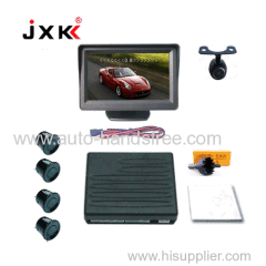 4.3 inch TFT display humen voice auto reverse parking sensor with wide angle car camera