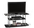 Fashion Black Wooden Modern TV Stands For 42 - inch LCD / Plasma Screen DX-BB10
