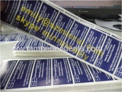 Custom Warranty Cannot Remove Warranty Seal Stickers,Print Fragile Self Destructible Labels with Company Name and Logo