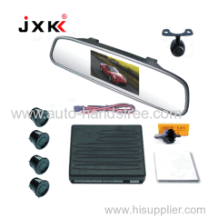 humen voice and buzzer alarm rearview mirror built-in 4.3 inch TFT display car camera view parking sensor system
