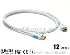 Gold plated connectors 12m HDMI cable 1.4V support 3D and 1080p
