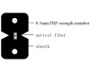 2-core FTTH Indoor Cable with 0.5mm FRP Strength member