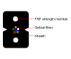 FTTH drop cable 6 cores with FRP Strength member