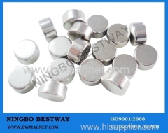 N42 0.125inch *0.125inch ni coating Small Round Magnets