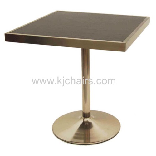 restaurant table  melamine table top with wood edges