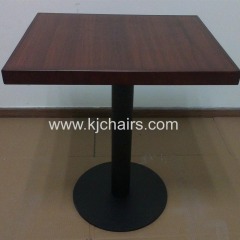 wooden edge fireproof top restaurant dining table