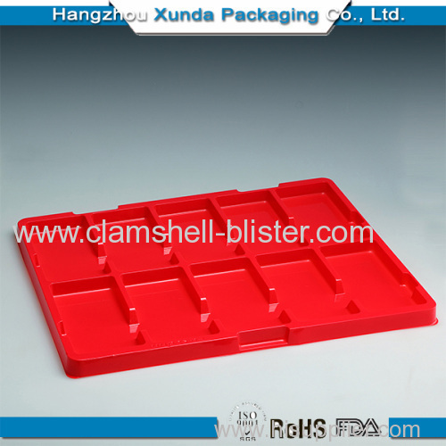 Plastic trays with compartments