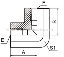 90 Degree elbow npt female adapter