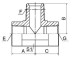 NPT FEMALE/ NPT MALE BRANCH HYDRAULIC TEE