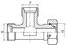 Barrel tee fittings with swivel nut