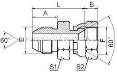 Stainless steel carton steel JIS gas male/ JIS gas female fitting 2S