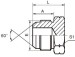 JIS gas male 60° cone adapter hydraulic fitting 4S