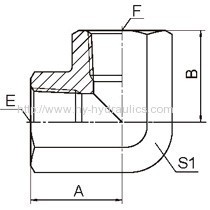 7T9-PK 90° elbow BSPT female thread Fittings