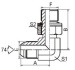 90°Elbow JICmale 74° cone/ Metric male adjustable stud end L-series ISO6149-3 Adapters