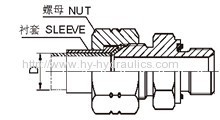 JIC male 74° cone/ Metric male captive seal Fitting