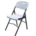 white HDPE plastic folding chair